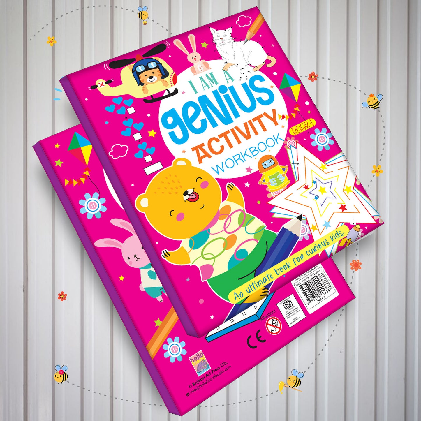 I Am a Genius Activity Workbook Book 1 - Two books stacked cover view