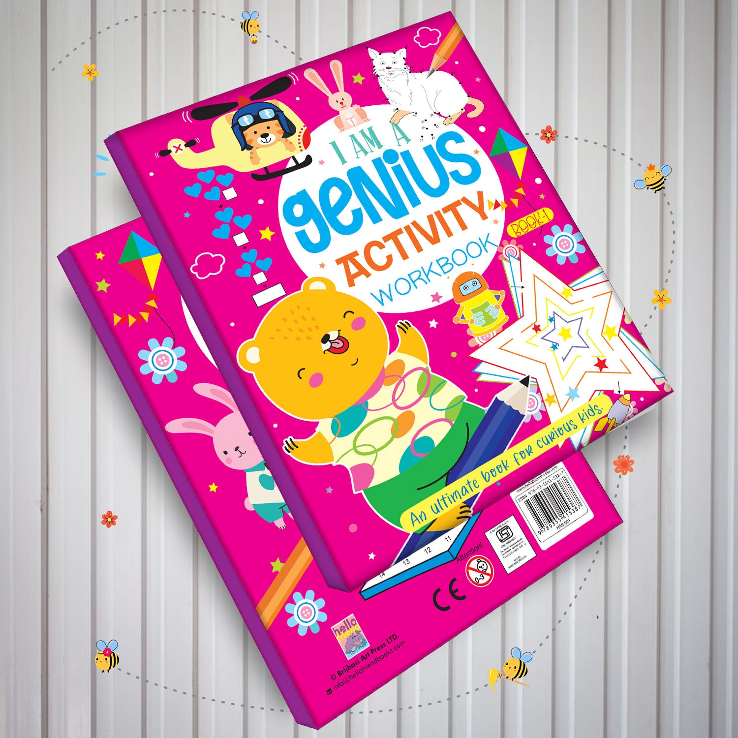 I Am a Genius Activity Workbook Book 1 - Two books stacked cover view