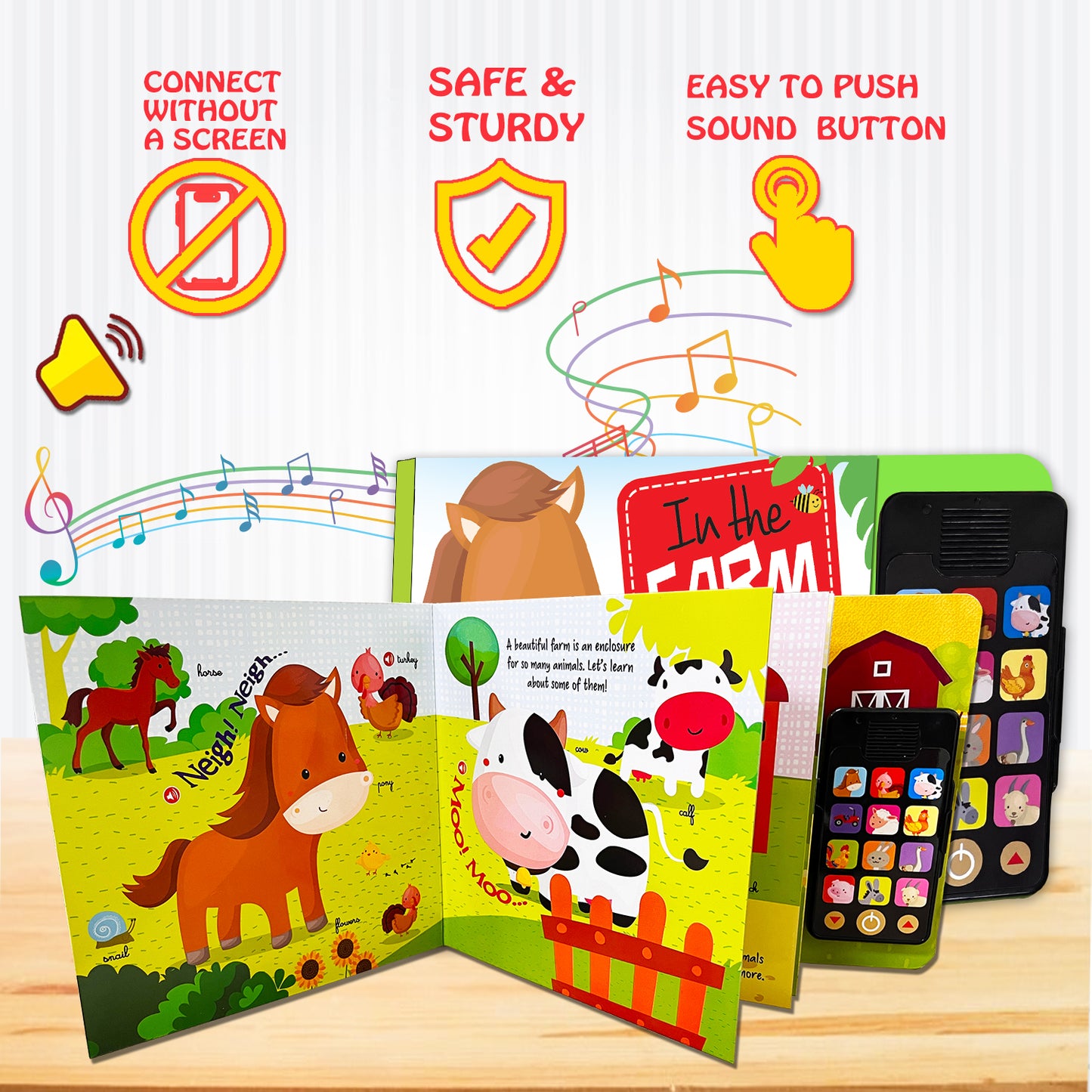 In the Farm Sound Book | Interactive Farm Animals Book for Kids