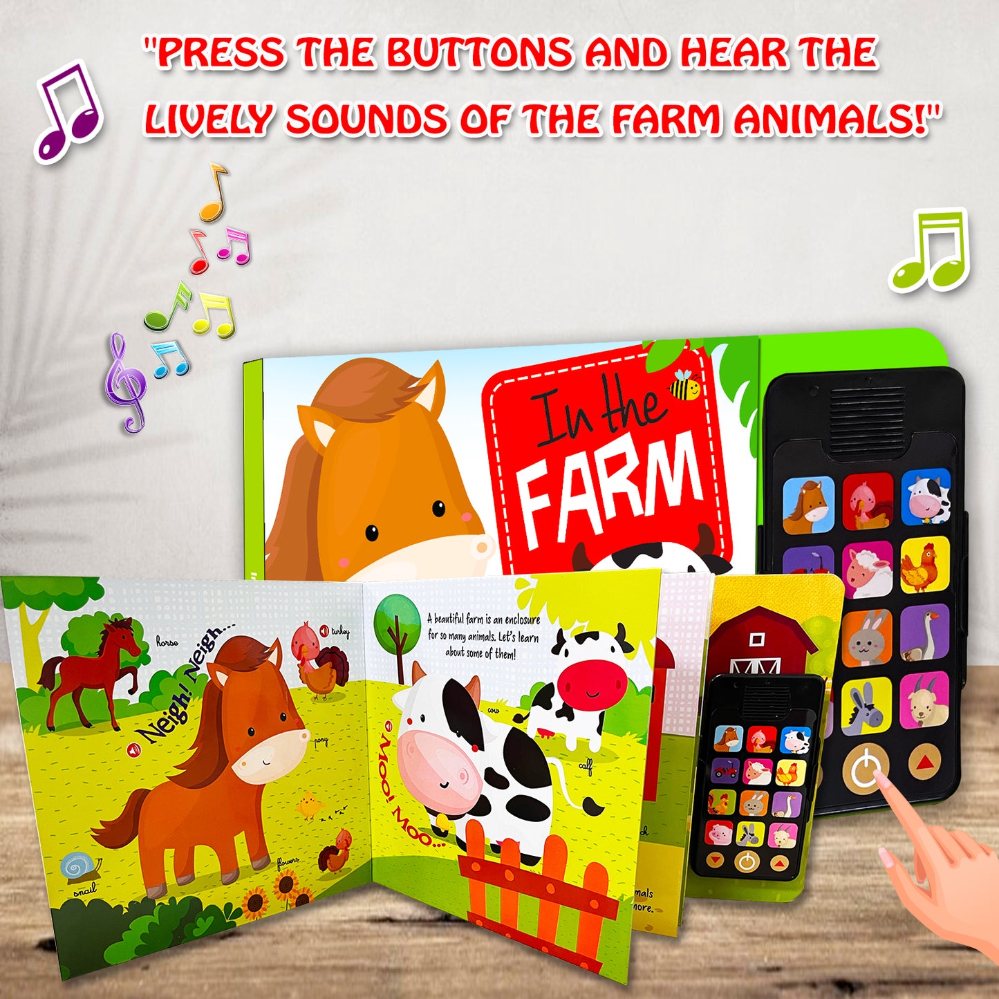 In the Farm Sound Book | Interactive Farm Animals Book for Kids