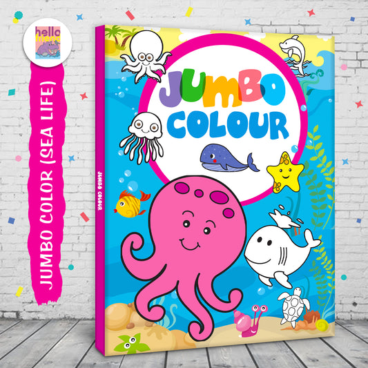 Jumbo Color – Sea Life | Jumbo Sea Animals Coloring Book for Kids | Ocean Coloring Activity Book