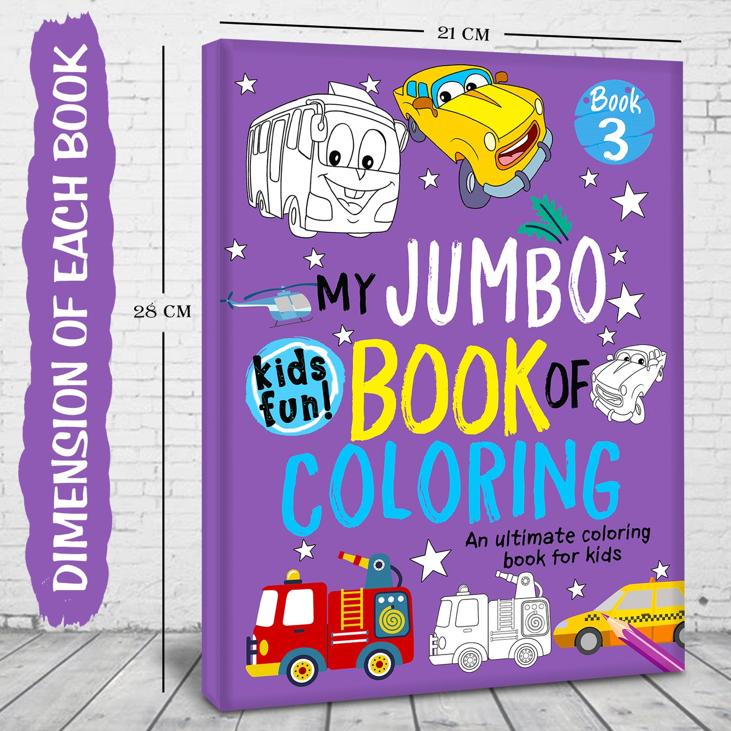 My Jumbo Book of Coloring 3 - Dimensions 21x28 cm