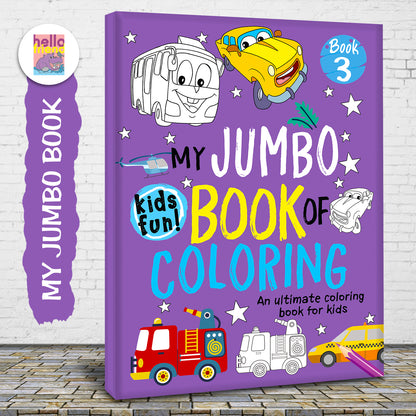 My Jumbo Book of Coloring 3 - 3D spine view with Hello Friends branding