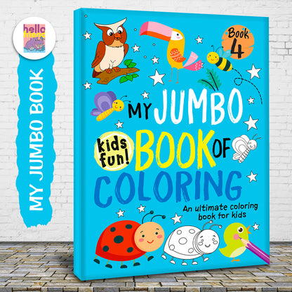 My Jumbo Book of Coloring 4 - 3D spine view with Hello Friends branding