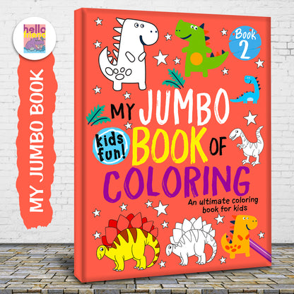 My Jumbo Book of Coloring 2 - 3D spine view with Hello Friends branding
