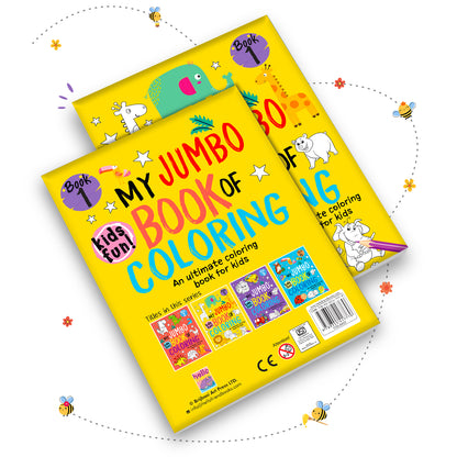 My Jumbo Book of Coloring 1 - Back cover showing series titles and barcode