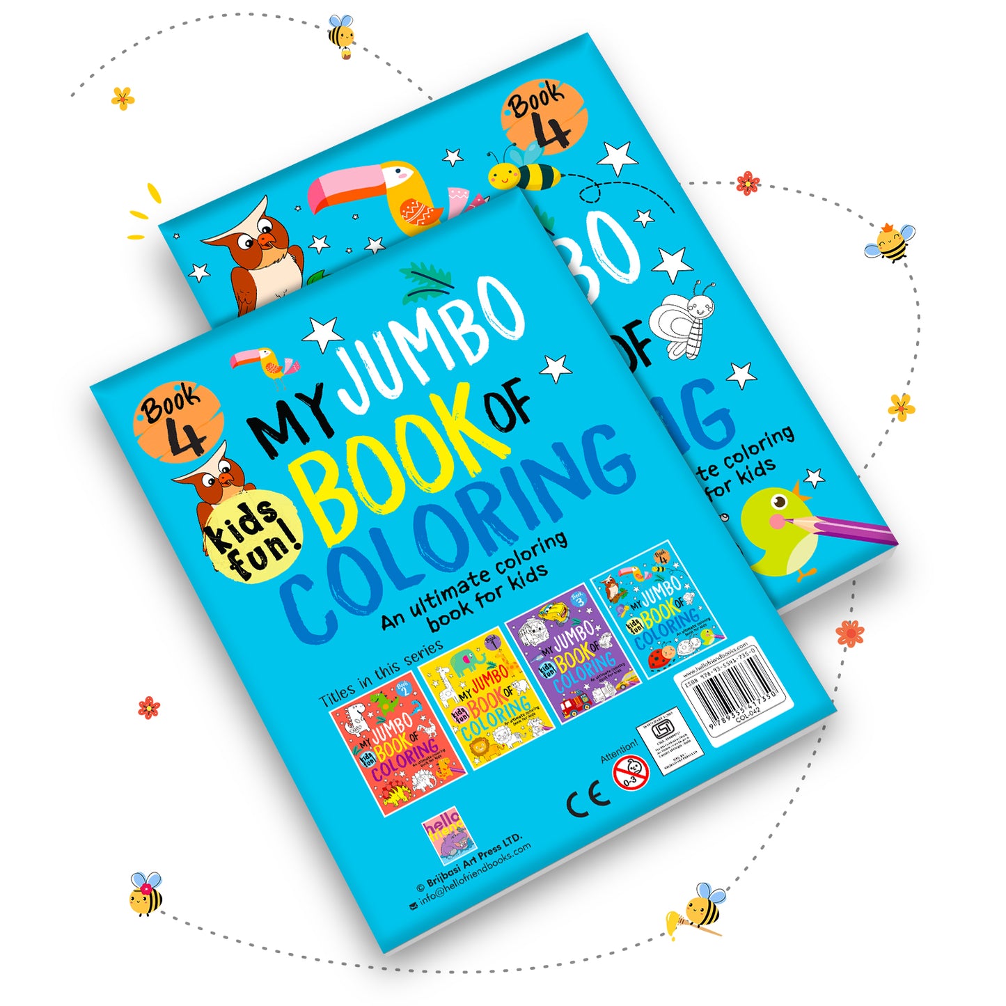 My Jumbo Book of Coloring 4 - Back cover showing series titles and barcode