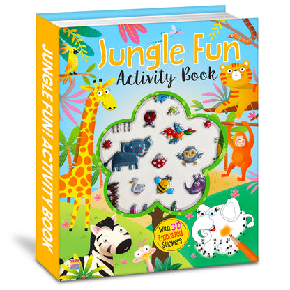Jungle Fun Activity Book | Sticker Activity Book for Kids | Creative Jungle-Themed Learning & Play Book