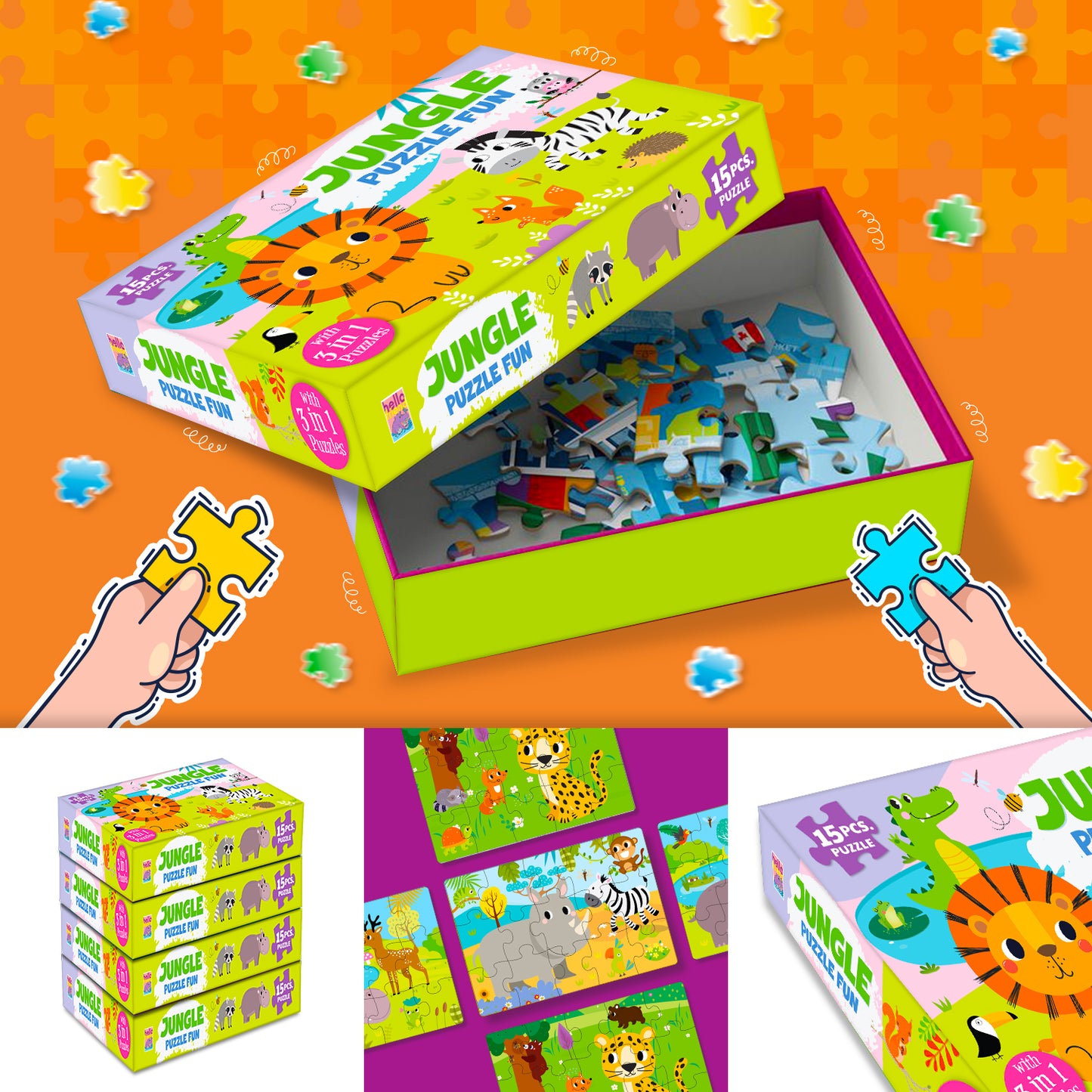 Jungle Puzzle Fun | Toddler Jigsaw Puzzle for Kids 3+