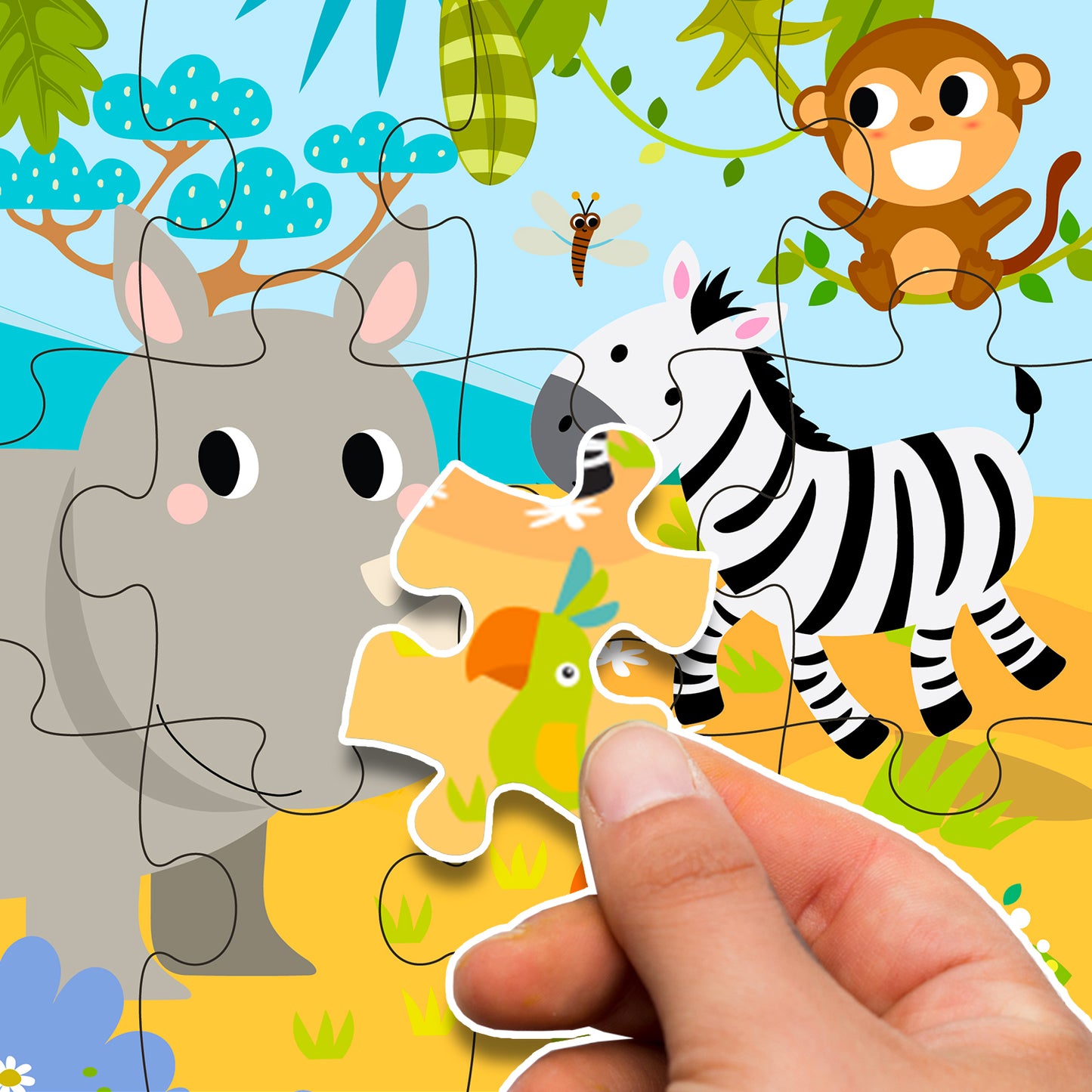 Jungle Puzzle Fun | Toddler Jigsaw Puzzle for Kids 3+