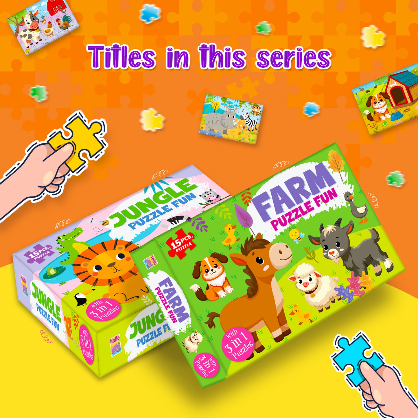 Jungle Puzzle Fun | Toddler Jigsaw Puzzle for Kids 3+