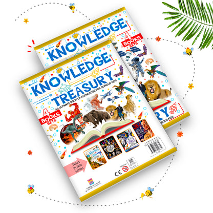 Knowledge 4 Books Set | Illustrated Encyclopedia Collection for Kids | Educational Hardcover Book Set