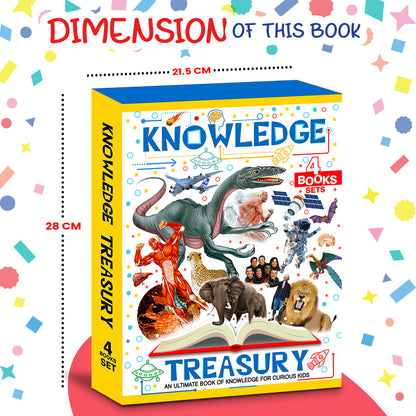 Knowledge 4 Books Set | Illustrated Encyclopedia Collection for Kids | Educational Hardcover Book Set