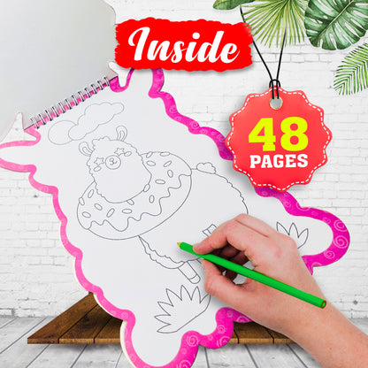La La La Llama Colouring Fun | Llama Coloring Book for Kids | Cute Animal Creative Activity Book