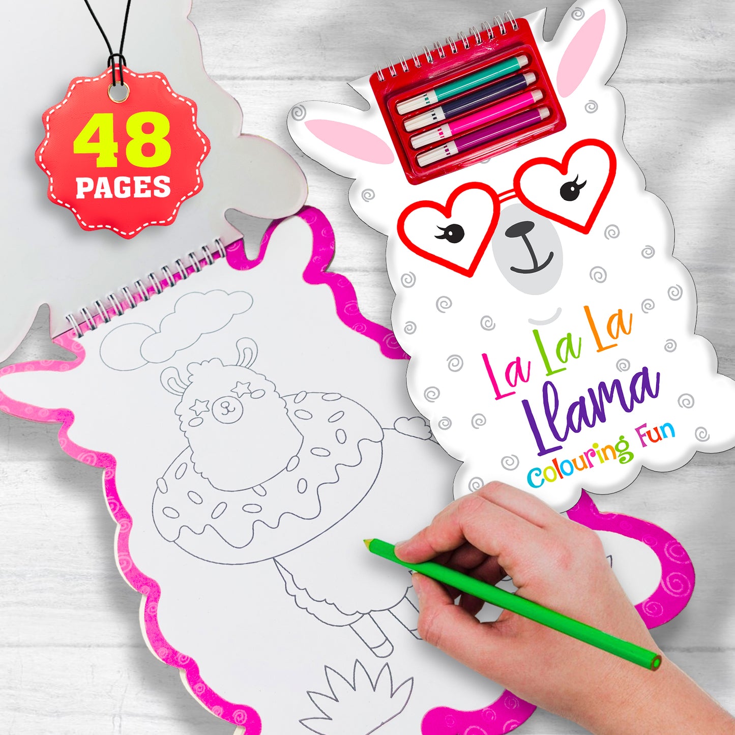 La La La Llama Colouring Fun | Llama Coloring Book for Kids | Cute Animal Creative Activity Book