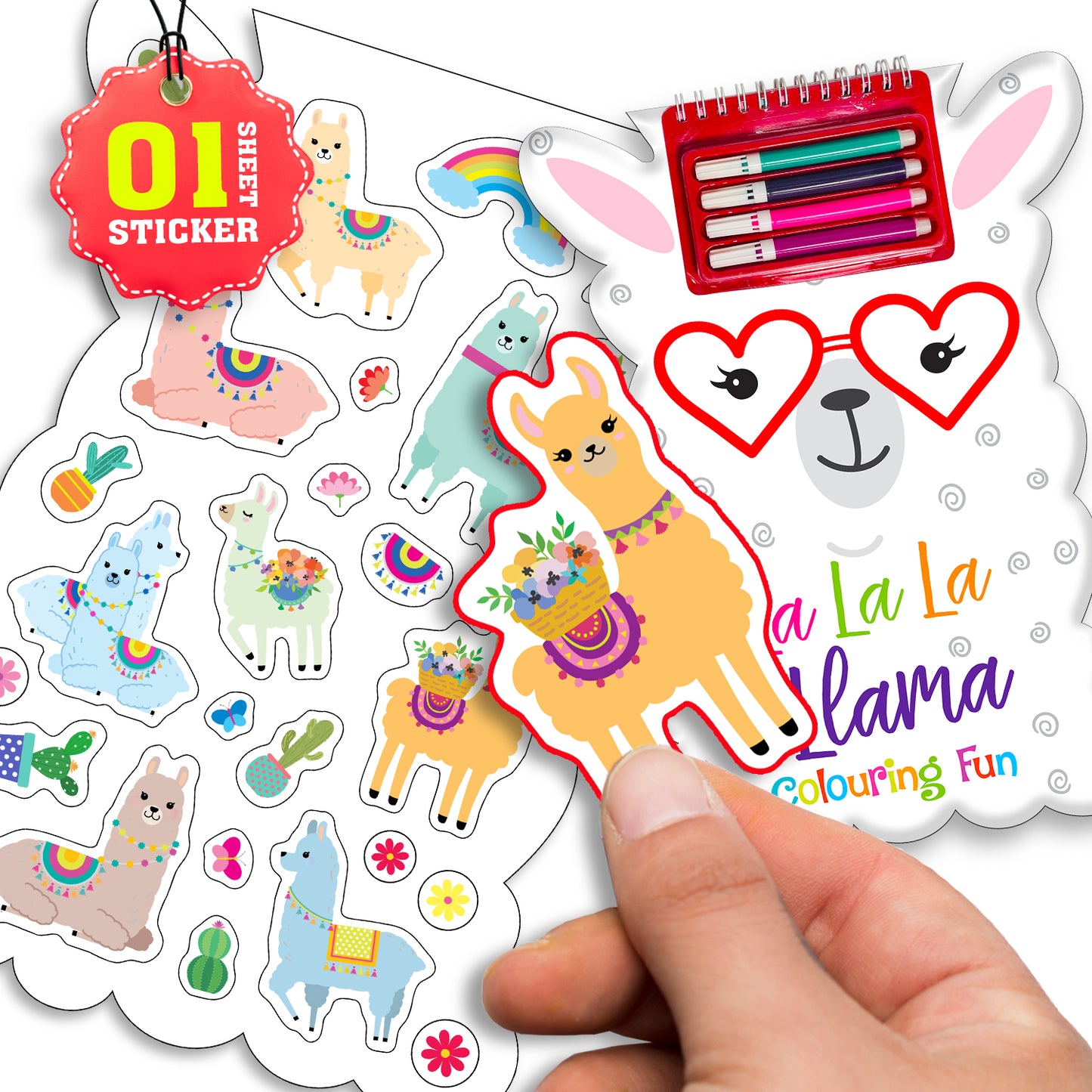 La La La Llama Colouring Fun | Llama Coloring Book for Kids | Cute Animal Creative Activity Book