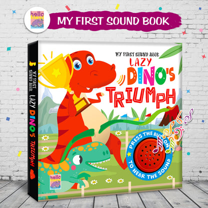 Lazy Dinosaur Trump Sound Book | Single Sound Board Book for Kids