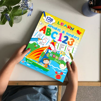 Learn Letters & Numbers ABC 123 | Alphabet & Number Activity Book for Kids | Early Learning Workbook