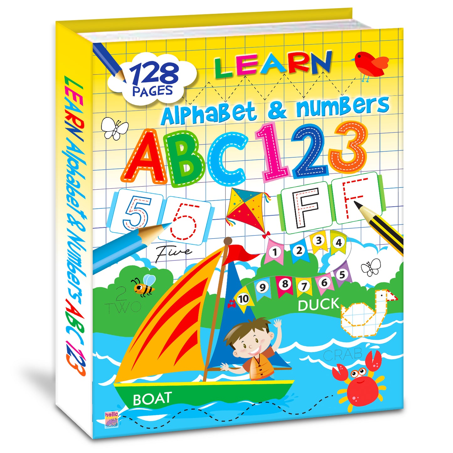 Learn Letters & Numbers ABC 123 | Alphabet & Number Activity Book for Kids | Early Learning Workbook