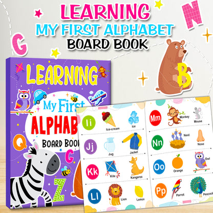 Learning My First Alphabets | Illustrated Board Book for Kids