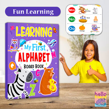 Learning My First Alphabets | Illustrated Board Book for Kids