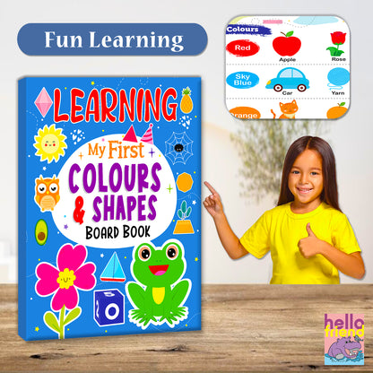 Learning My First Colours & Shapes | Illustrated Board Book for Kids