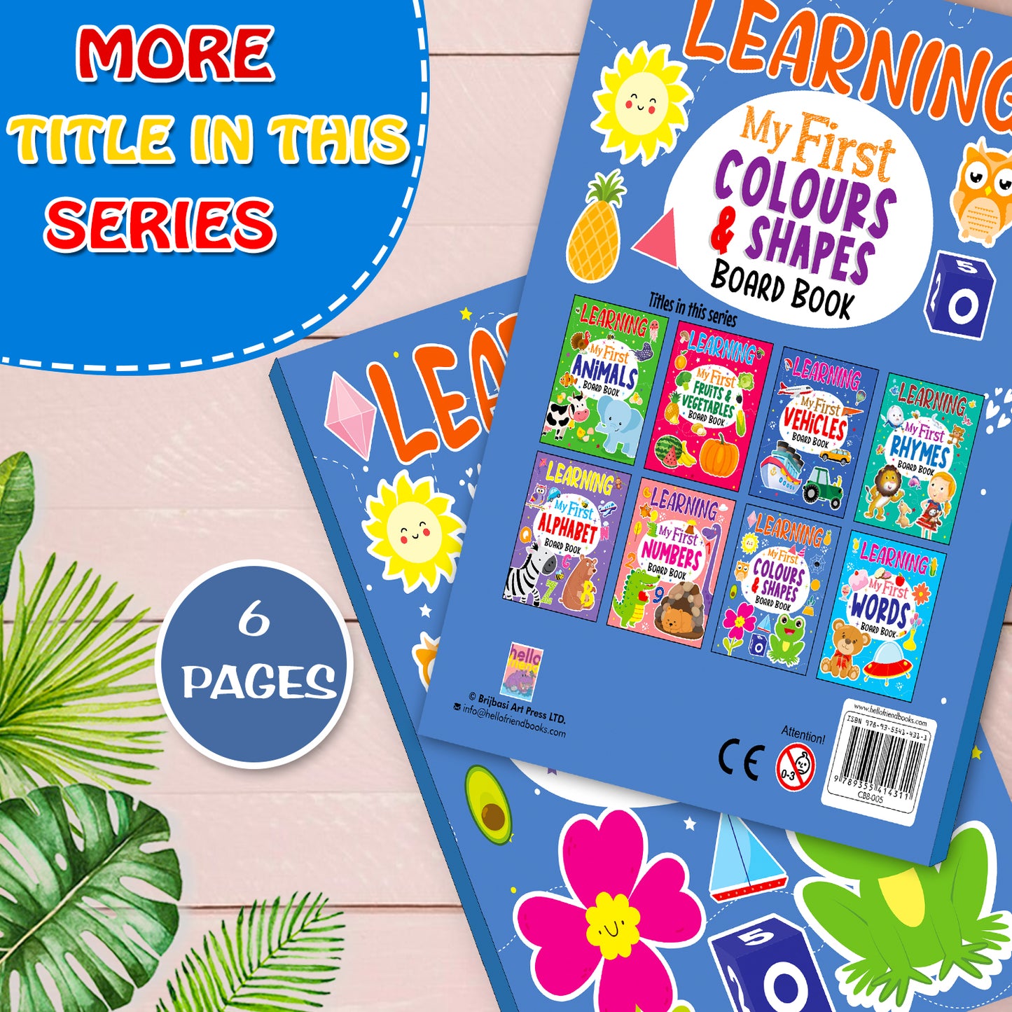 Learning My First Colours & Shapes | Illustrated Board Book for Kids