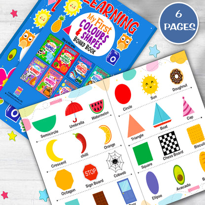 Learning My First Colours & Shapes | Illustrated Board Book for Kids