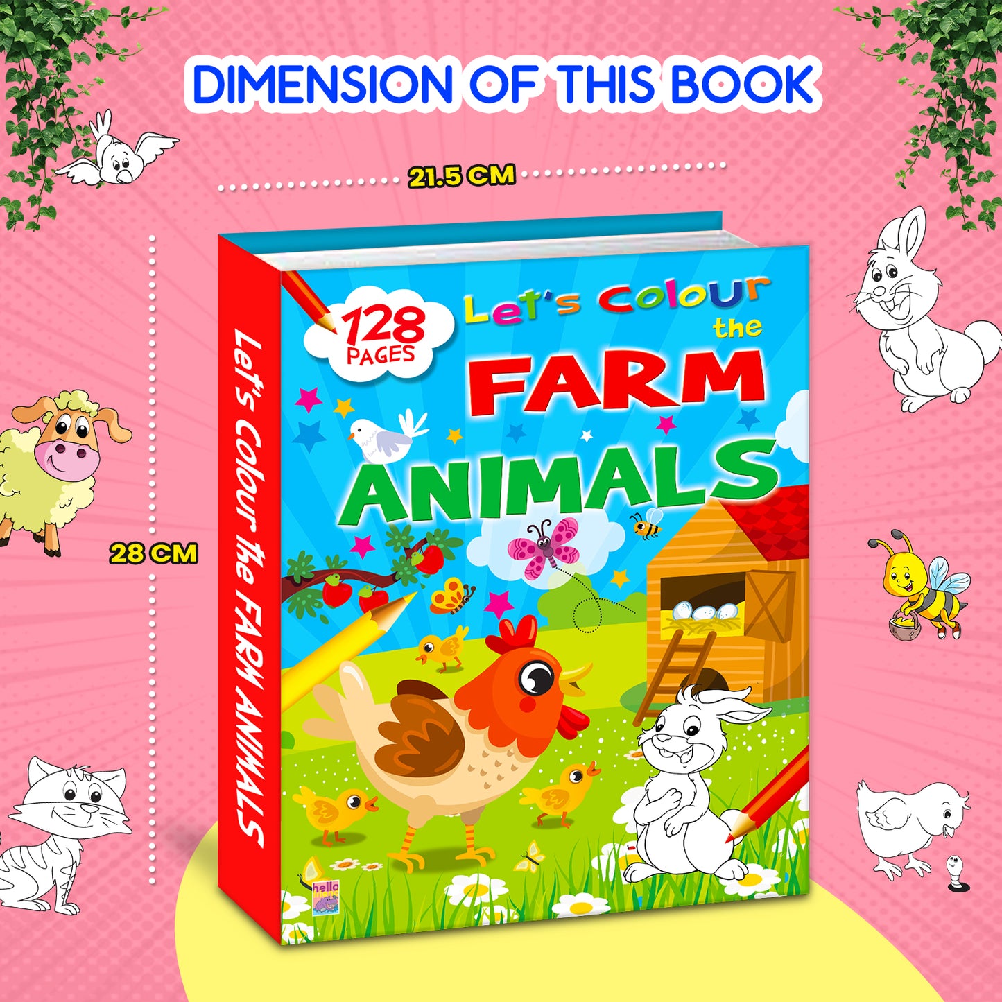 Let's Colour the Farm Animals | Farm Animal Coloring Book for Kids | Fun Creative Activity Book