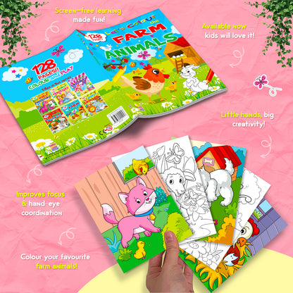 Let's Colour the Farm Animals | Farm Animal Coloring Book for Kids | Fun Creative Activity Book