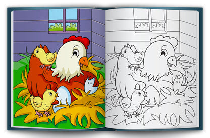 Let's Colour the Farm Animals | Farm Animal Coloring Book for Kids | Fun Creative Activity Book