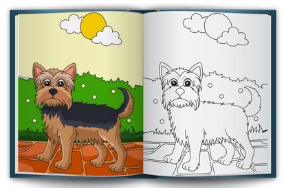 Let's Colour the Nice Puppies | Puppy Coloring Book for Kids | Cute Dog Creative Activity Book