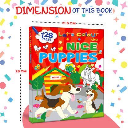 Let's Colour the Nice Puppies | Puppy Coloring Book for Kids | Cute Dog Creative Activity Book
