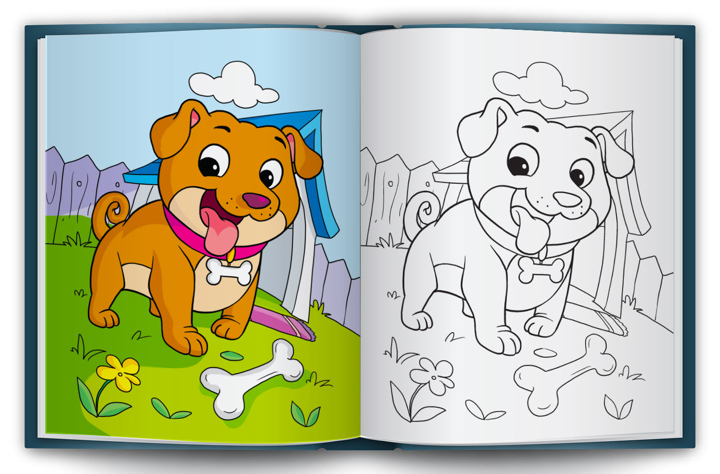 Let's Colour the Nice Puppies | Puppy Coloring Book for Kids | Cute Dog Creative Activity Book