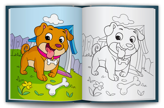 Let's Colour the Nice Puppies | Puppy Coloring Book for Kids | Cute Dog Creative Activity Book