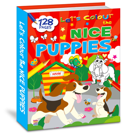 Let's Colour the Nice Puppies | Puppy Coloring Book for Kids | Cute Dog Creative Activity Book