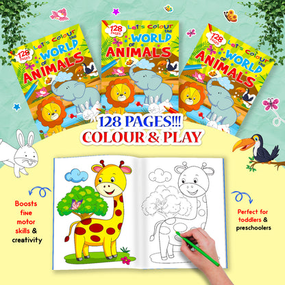 Let's Colour the World of Animals | Animal Coloring Book for Kids | Fun Wildlife Creative Activity Book