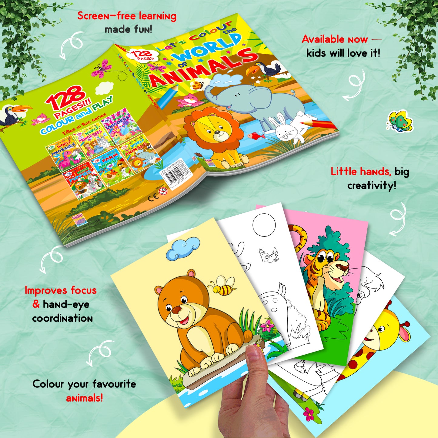 Let's Colour the World of Animals | Animal Coloring Book for Kids | Fun Wildlife Creative Activity Book