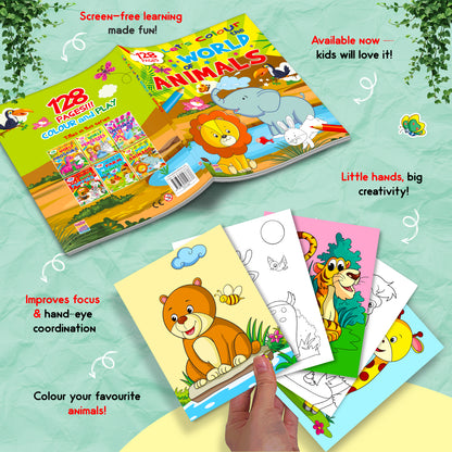 Let's Colour the World of Animals | Animal Coloring Book for Kids | Fun Wildlife Creative Activity Book