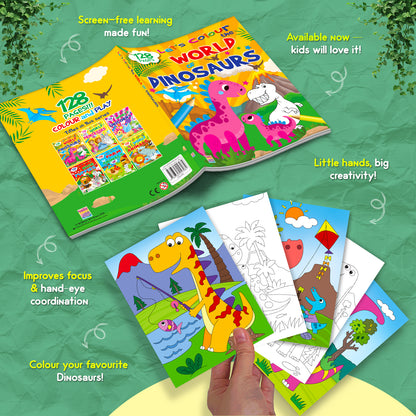 Let's Colour the World of Dinosaurs | Dinosaur Coloring Book for Kids | Fun Prehistoric Creative Activity Book