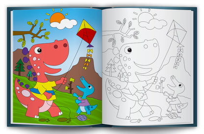 Let's Colour the World of Dinosaurs | Dinosaur Coloring Book for Kids | Fun Prehistoric Creative Activity Book