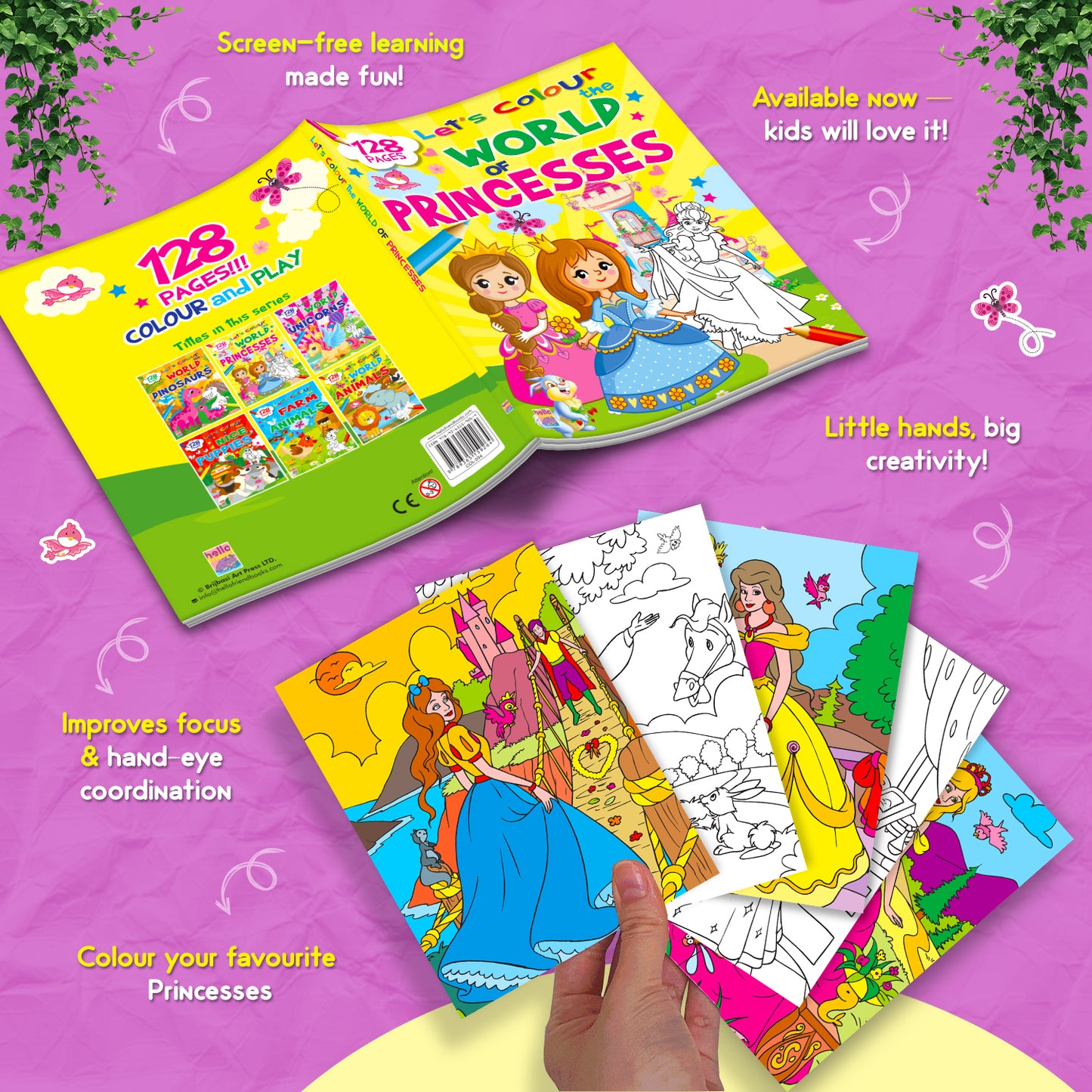 Let's Colour the World of Princesses | Princess Coloring Book for Kids | Magical Creative Activity Book