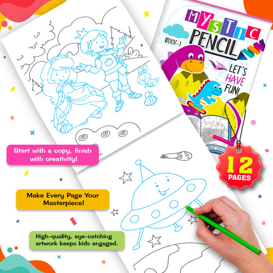 Let's Have Fun Mystic Pencil Book β 1 | Reusable Magic Water Coloring Activity Book for Kids