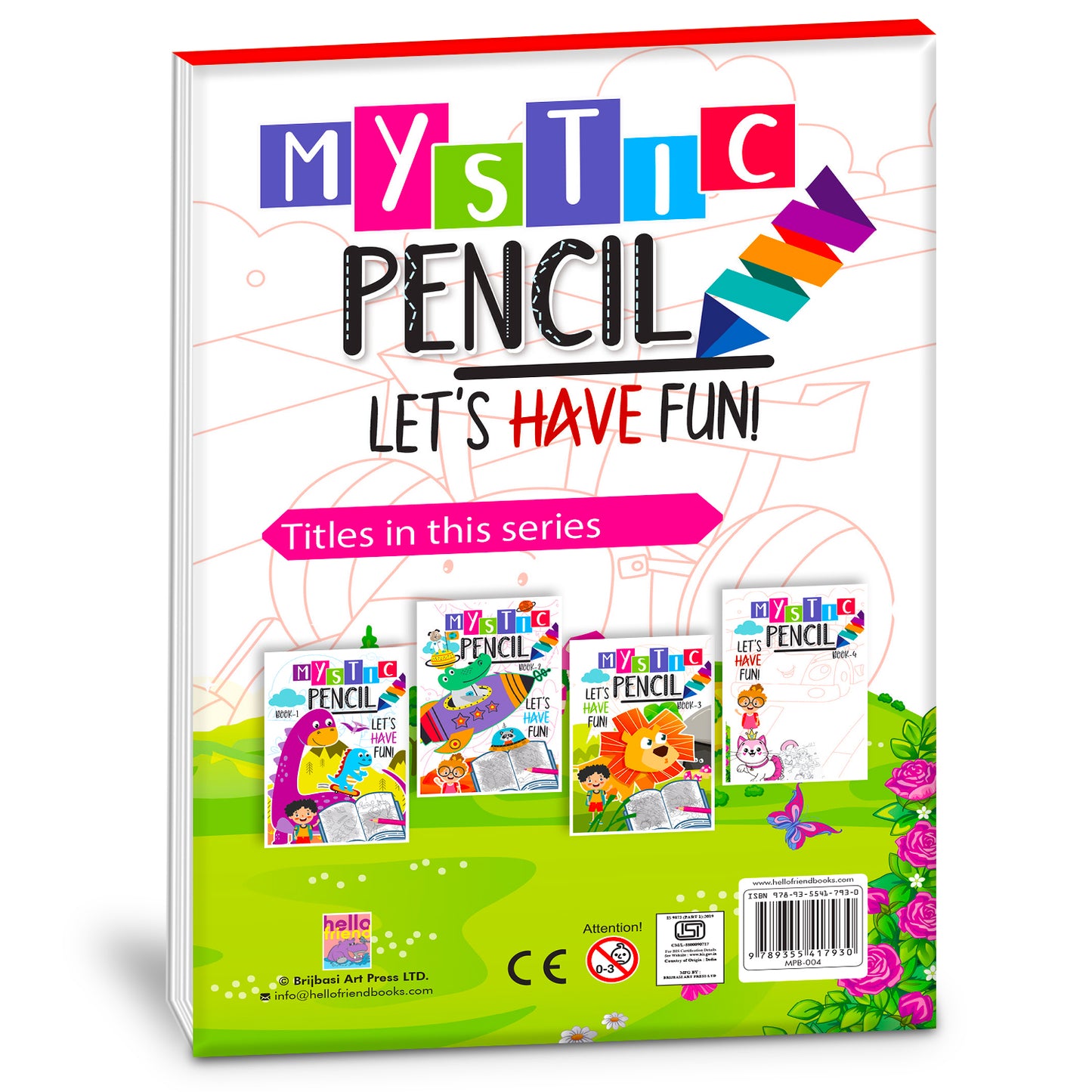 Let's Have Fun Mystic Pencil Book – 4 | Reusable Magic Water Coloring Activity Book for Kids