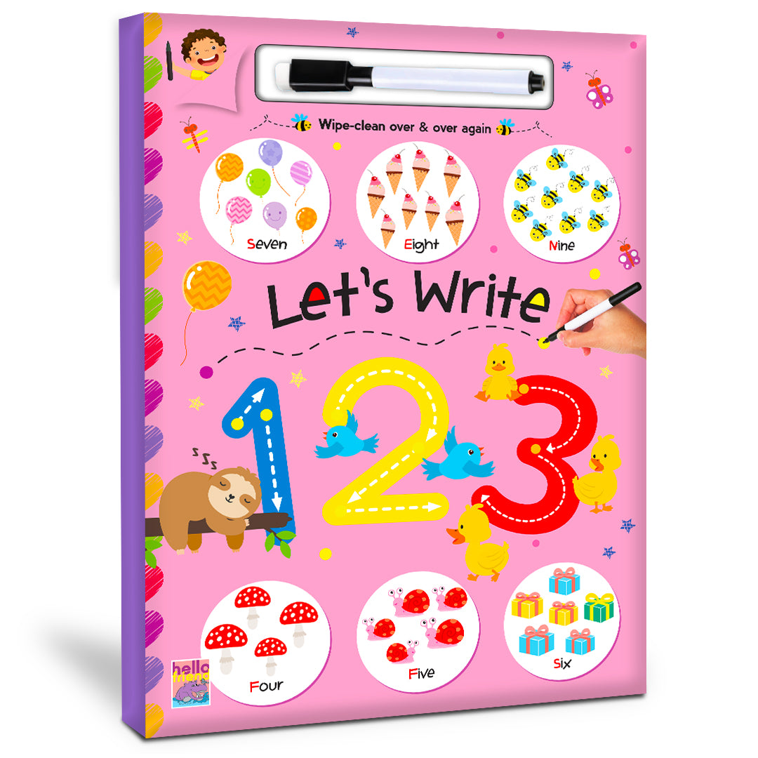 Learn to Write 123 | Wipe & Clean Number Writing Book for Kids | Reusable Early Learning Activity Book