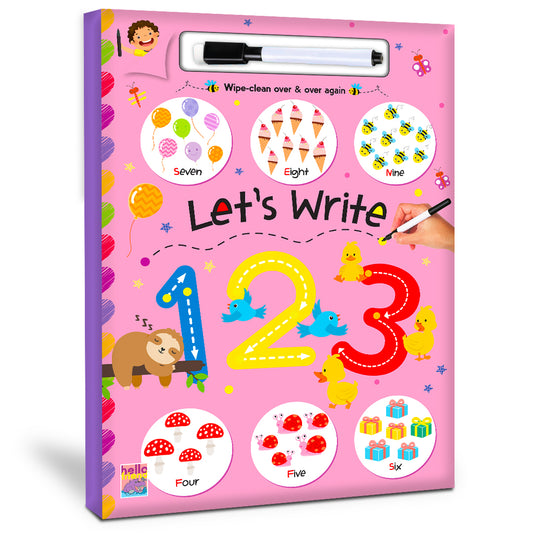Learn to Write 123 | Wipe & Clean Number Writing Book for Kids | Reusable Early Learning Activity Book