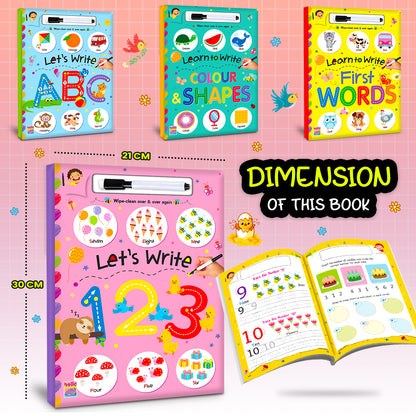 Learn to Write 123 | Wipe & Clean Number Writing Book for Kids | Reusable Early Learning Activity Book