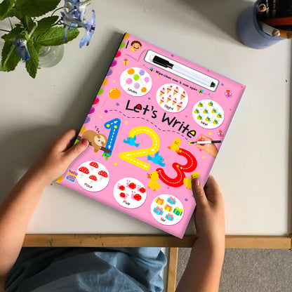 Learn to Write 123 | Wipe & Clean Number Writing Book for Kids | Reusable Early Learning Activity Book