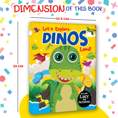Let's Explore Dinos Land! | 3D Moving Eyes Board Book for Kids | Interactive Dinosaur Story Book with Moving Eyeballs