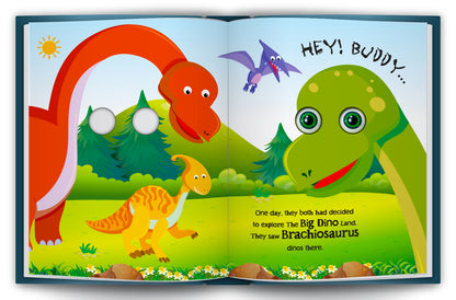 Let's Explore Dinos Land! | 3D Moving Eyes Board Book for Kids | Interactive Dinosaur Story Book with Moving Eyeballs